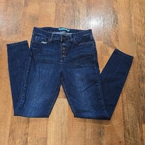 Dollhouse Blue Skinny Jeans with Classic Stitching 7
